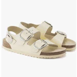 Elevated Birkenstock Sandals - Milano Big Buckle in High Shine Butter
